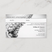 Antiek anatomische chiropractor afspraak visitekaartje (Achterkant)