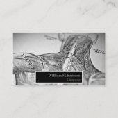 Antiek anatomische chiropractor afspraak visitekaartje (Voorkant)