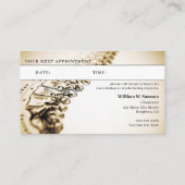 Antiek anatomische chiropractor afspraak visitekaartje (Achterkant)