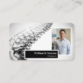 Antiek anatomische illustratie chiropractor foto visitekaartje (Voorkant)