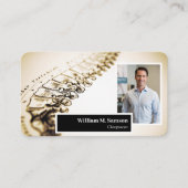 Antiek anatomische illustratie chiropractor foto visitekaartje (Voorkant)