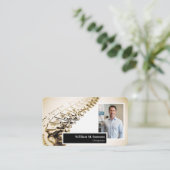 Antiek anatomische illustratie chiropractor foto visitekaartje (Staand voorkant)