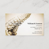 Antiek anatomische illustratie chiropractor visitekaartje (Achterkant)