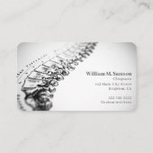 Antiek anatomische illustratie chiropractor visitekaartje (Achterkant)