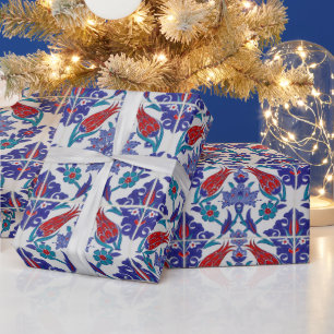 Antiek Andalusische Historische Spanje Tulp Rozen Cadeaupapier