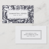 Antiek Angel Cherub maakt artiest Visitekaartje (Voorkant / Achterkant)