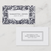 Antiek Angel Cherub maakt artiest Visitekaartje (Voorkant / Achterkant)