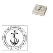 Antiek ankeradres rubberstempel (Gestempeld)