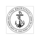 Antiek ankeradres rubberstempel (Afrduk)