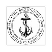 Antiek ankeradres zelfinktende stempel (Design)