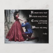 Antiek antieke gedicht Bewaar de datum briefkaart (Voorkant)