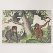 Antiek apen afdrukken legpuzzel (Horizontaal)