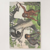 Antiek apen afdrukken legpuzzel (Verticaal)