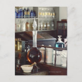 Antiek apotheekflesjes briefkaart (Voorkant)