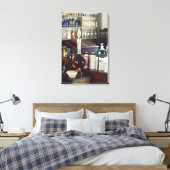 Antiek apotheekflesjes canvas afdruk (Insitu (Slaapkamer))