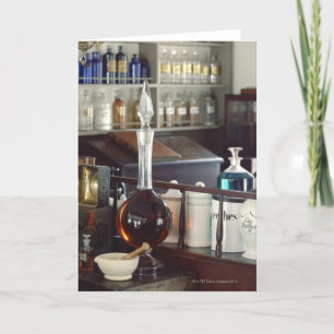 Antiek apotheekflesjes kaart