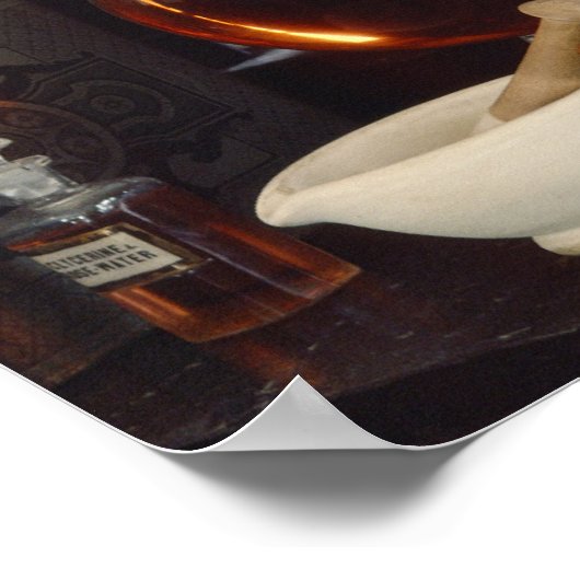 Antiek apotheekflesjes poster (Hoek)