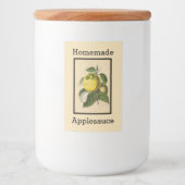Antiek appelmoes label voedselcontainer etiket (Voorkant)