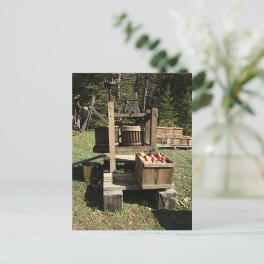 Antiek Apple Cider Press Briefkaart (Staand voorkant)