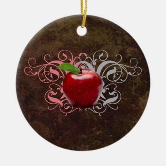 Antiek Apple Keramisch Ornament (Voorkant)