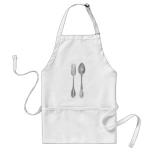 Antiek Apron - 1851 tentoonstelling Spoon & vork Standaard Schort