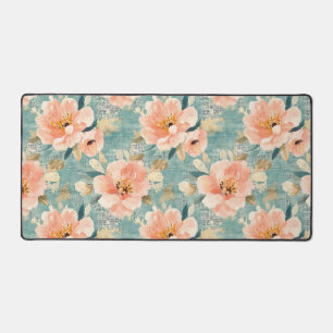 Antiek aquarel bloem abstract patroon bureaumat