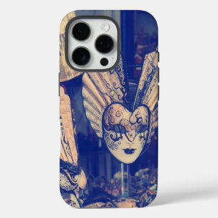 Antiek aquarel Venetiaans masker – Elegant iPhone 16 Pro Hoesje