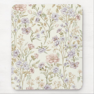 Antiek Aquarel Wildbloem Naadloos Patroon Muismat