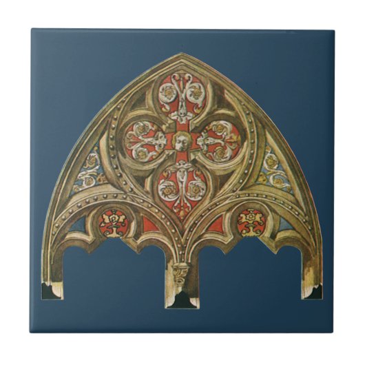 Antiek Architecturaal Element, Decoratiebogen Tegeltje (Voorkant)