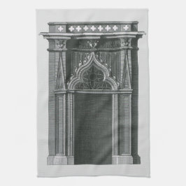 Antiek architecturaal element, gotische deuropenin theedoek