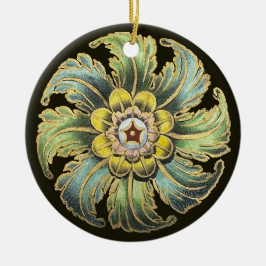 Antiek architecturale rozet nr. 1 keramisch ornament (Voorkant)