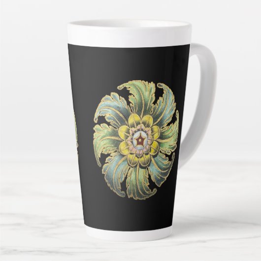 Antiek architecturale rozet nr. 1 latte mok (Rechterhoek)