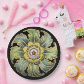 Antiek architecturale rozet nr. 1 papieren bordje (Feest)