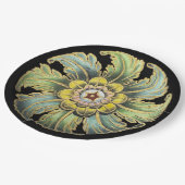 Antiek architecturale rozet nr. 1 papieren bordje (Gekanteld)