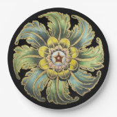 Antiek architecturale rozet nr. 1 papieren bordje (Voorkant)