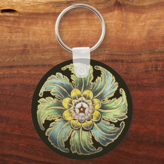 Antiek architecturale rozet nr. 1 sleutelhanger (Voorkant)