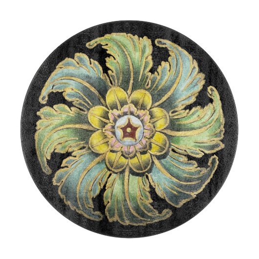 Antiek architecturale rozet nr. 1 snijplank (Voorkant)