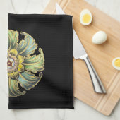 Antiek architecturale rozet nr. 1 theedoek (Quarter Fold)