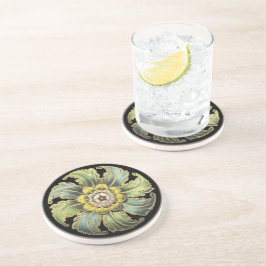 Antiek architecturale rozet nr. 1 zandsteen onderzetter