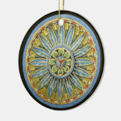 Antiek architecturale rozet nr. 2 keramisch ornament (Links)