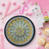 Antiek architecturale rozet nr. 2 papieren bordje (Feest)