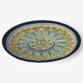 Antiek architecturale rozet nr. 2 papieren bordje (Gekanteld)