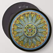 Antiek architecturale rozet nr. 2 ronde button 6,0 cm (Voorkant /achterkant)