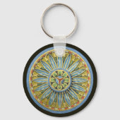 Antiek architecturale rozet nr. 2 sleutelhanger (Voorkant)