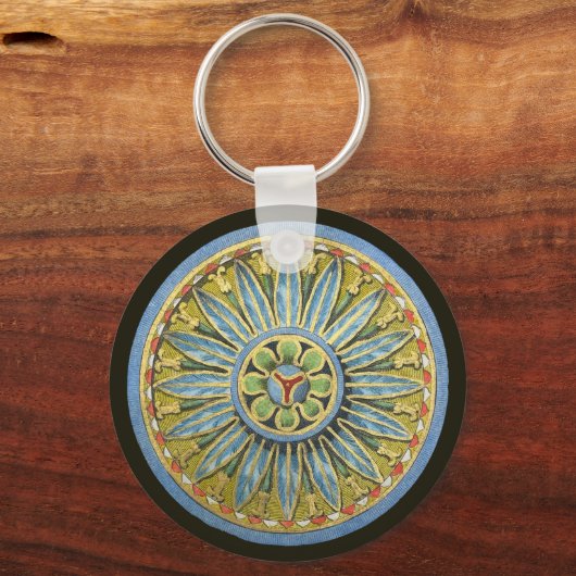 Antiek architecturale rozet nr. 2 sleutelhanger (Voorkant)