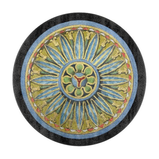 Antiek architecturale rozet nr. 2 snijplank (Voorkant)