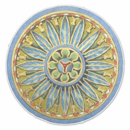 Antiek architecturale rozet nr. 2 sticker (Voorkant)