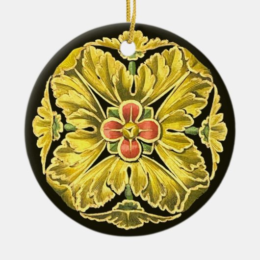 Antiek architecturale rozet nr. 3 keramisch ornament (Voorkant)