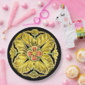 Antiek architecturale rozet nr. 3 papieren bordje (Feest)