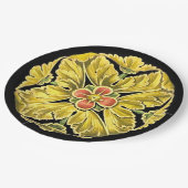 Antiek architecturale rozet nr. 3 papieren bordje (Gekanteld)